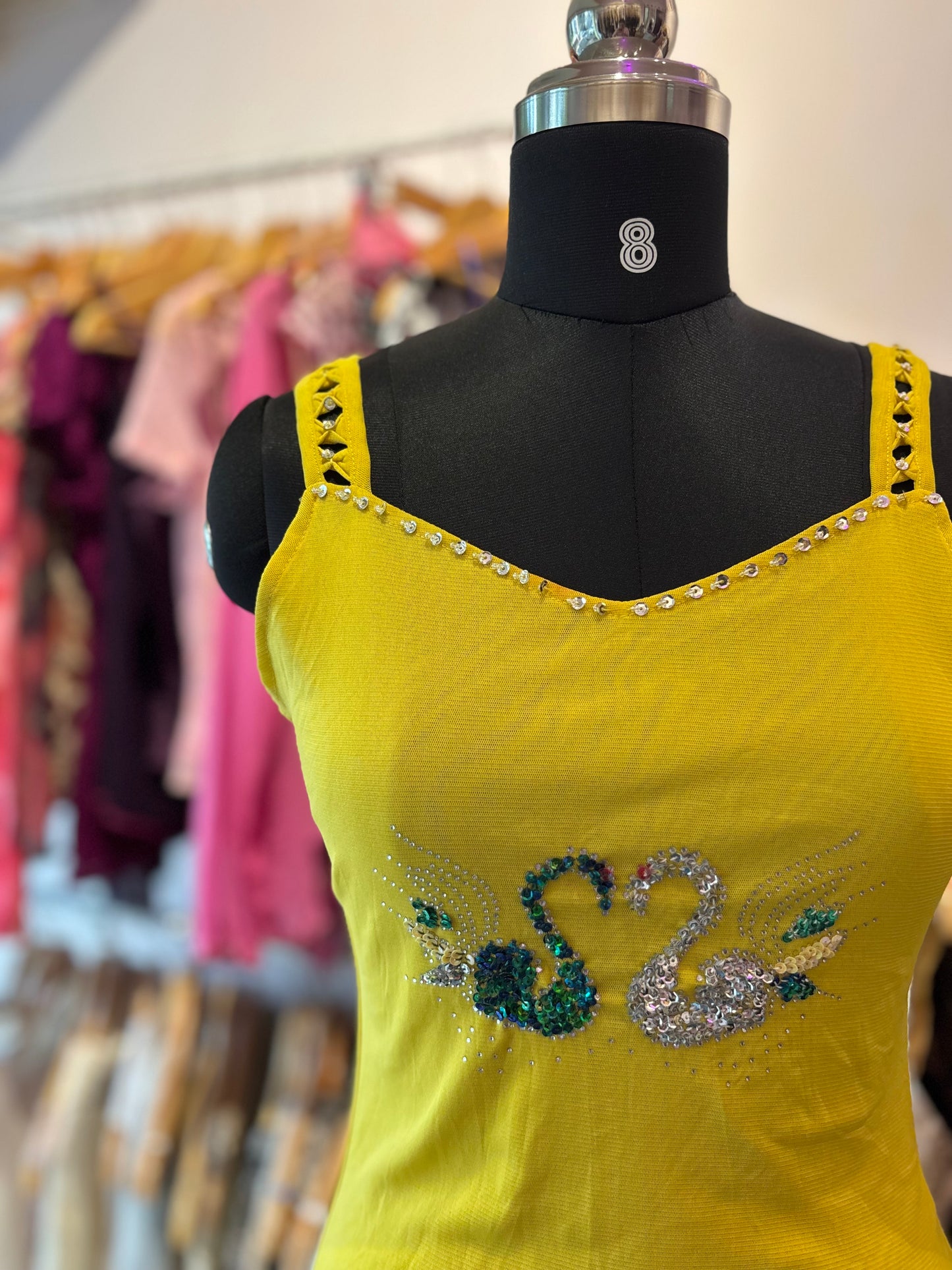 Swan sequins top