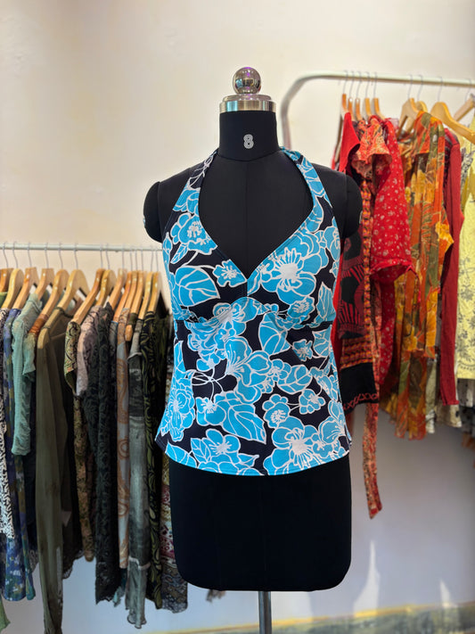 Bloom halter neck top