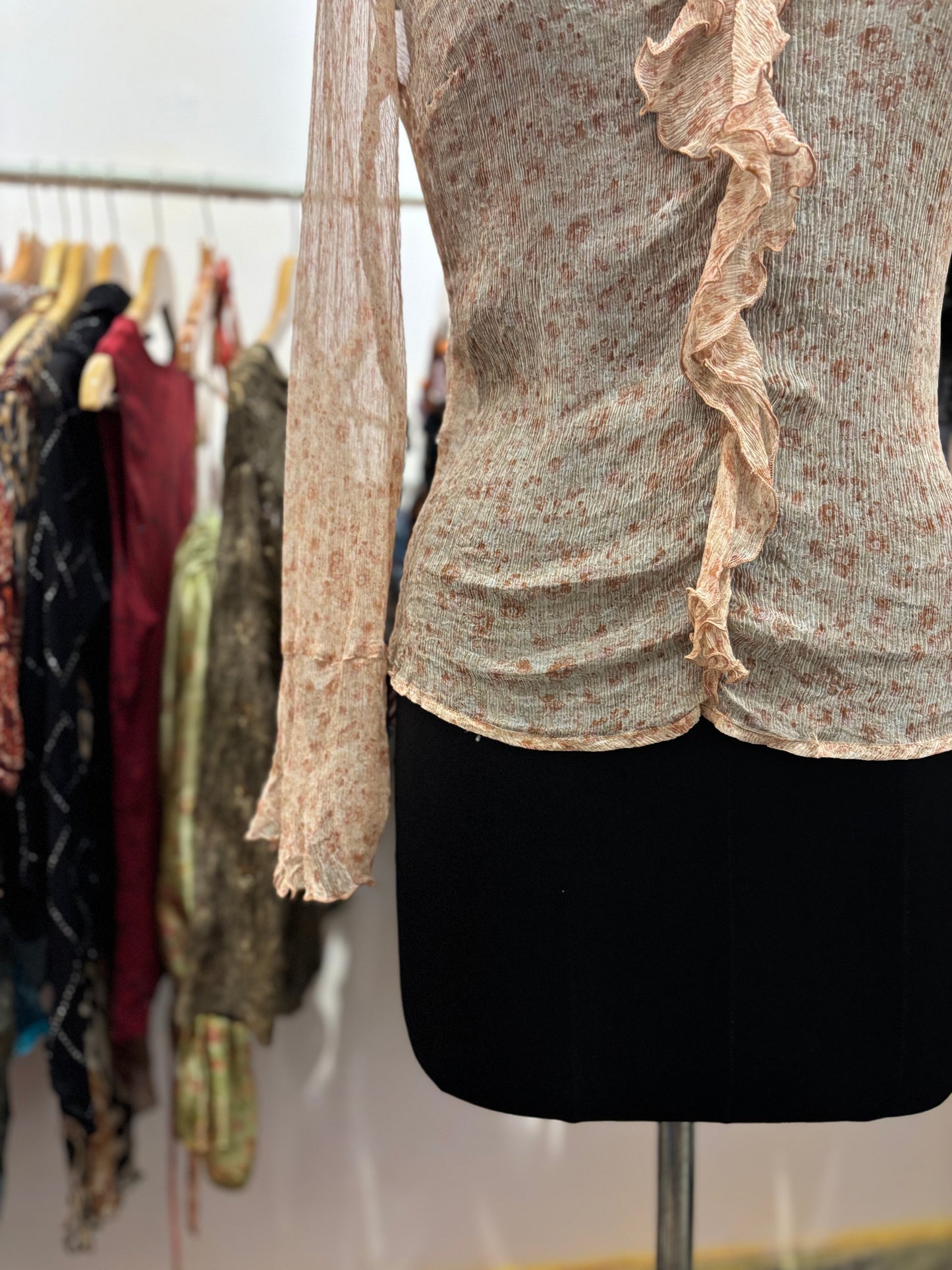 Floral love chiffon vintage top