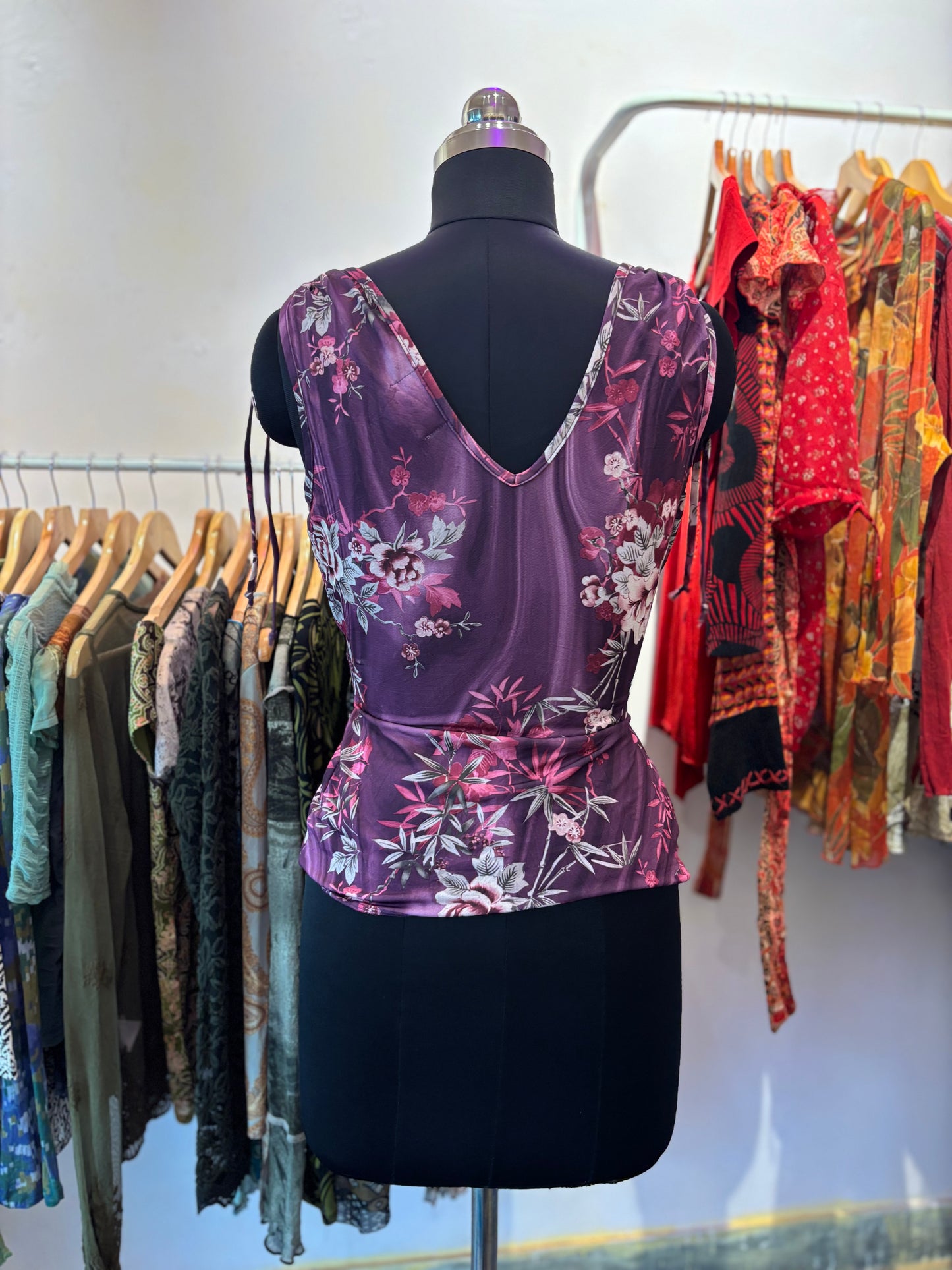 Purple buckle top