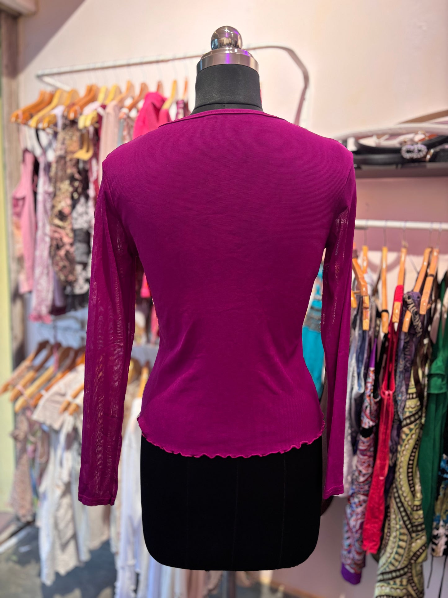Vintage shell beaded top