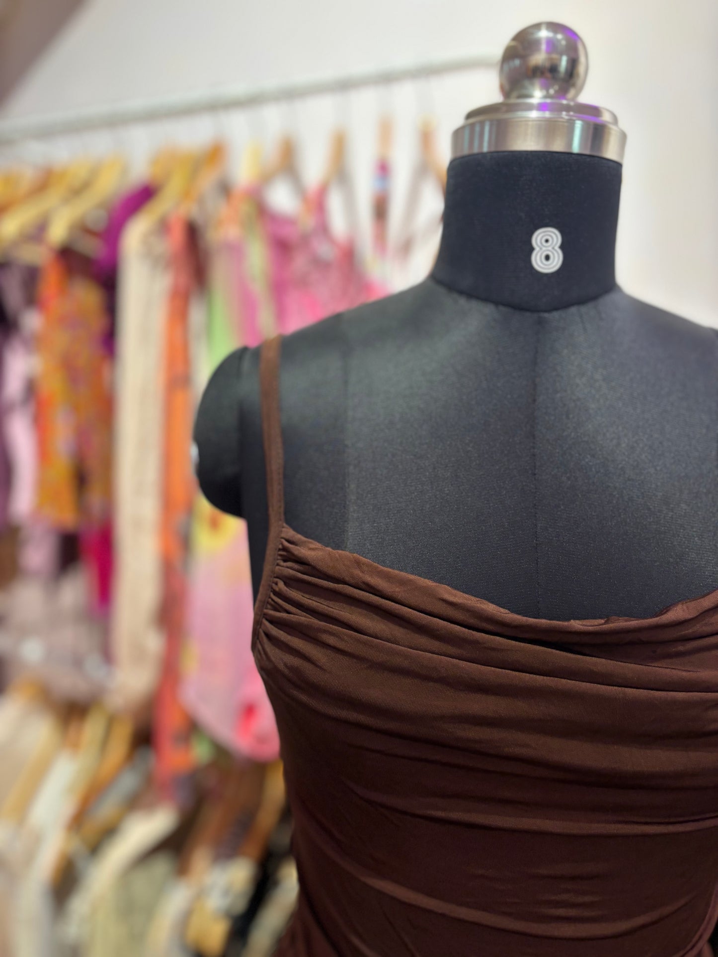 Chocolate cowl top