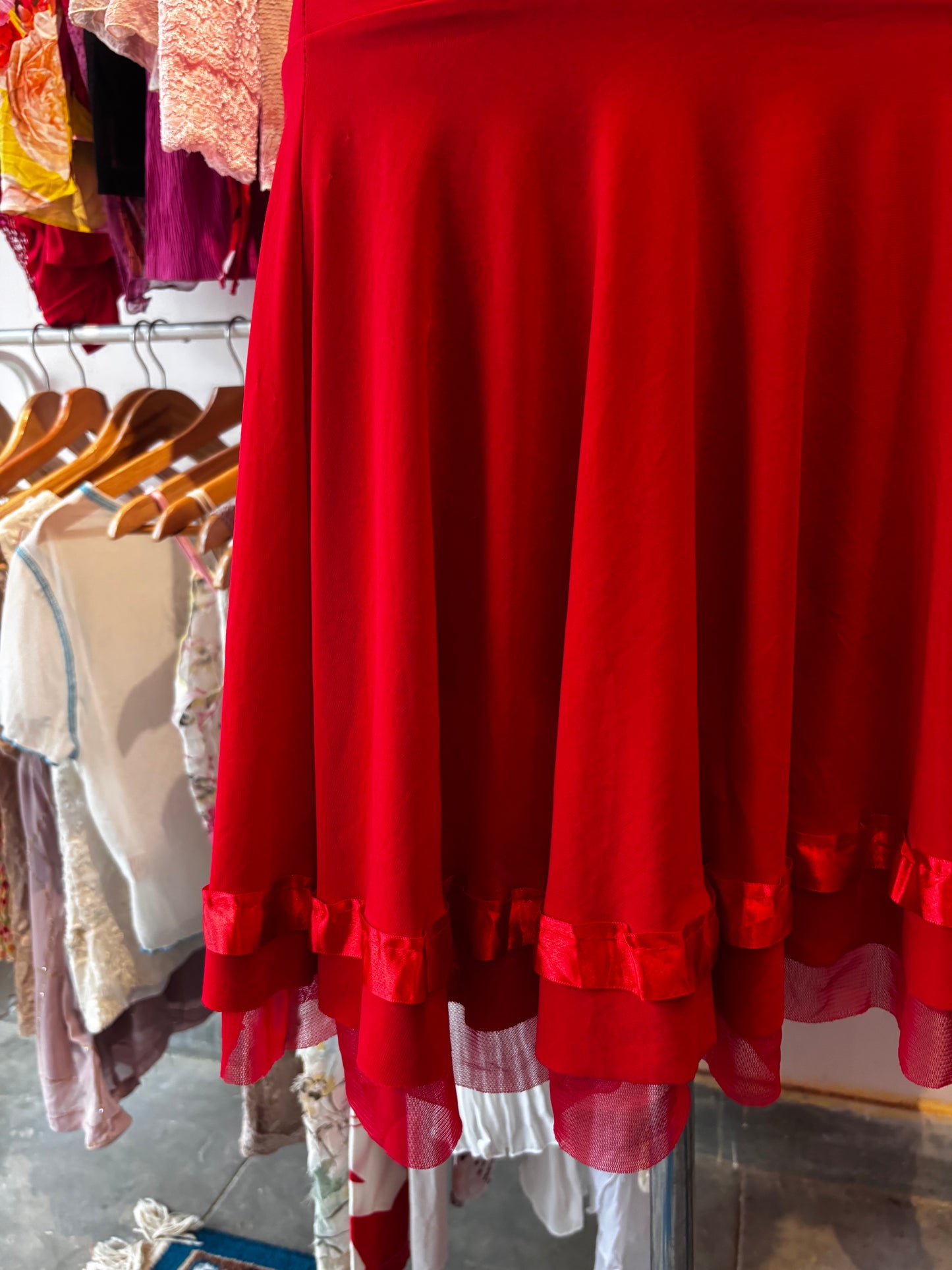 Classic red skirt