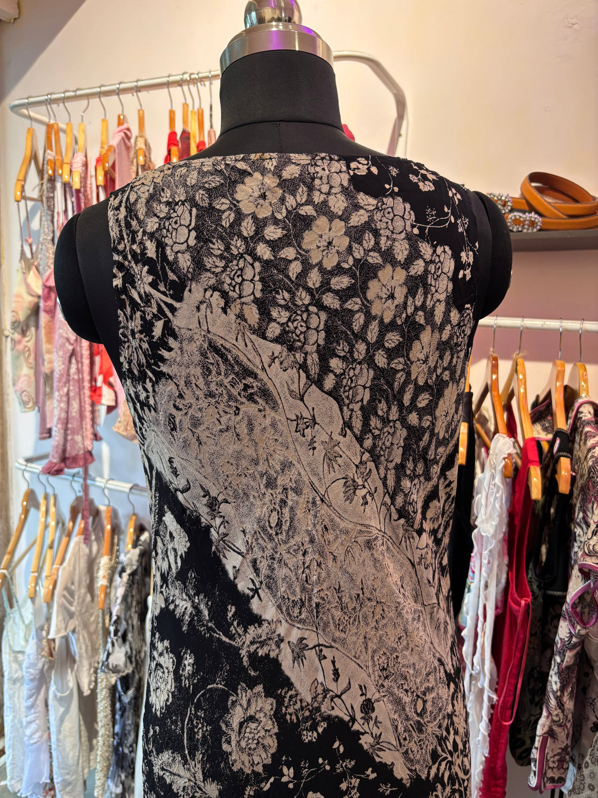 Vintage baroque inspired midnight dress