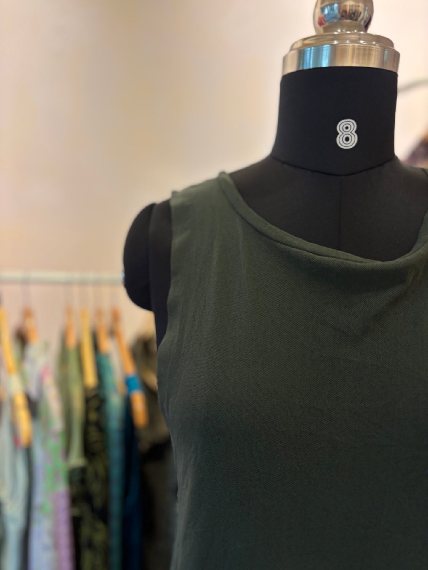 Olive street wear backcut top