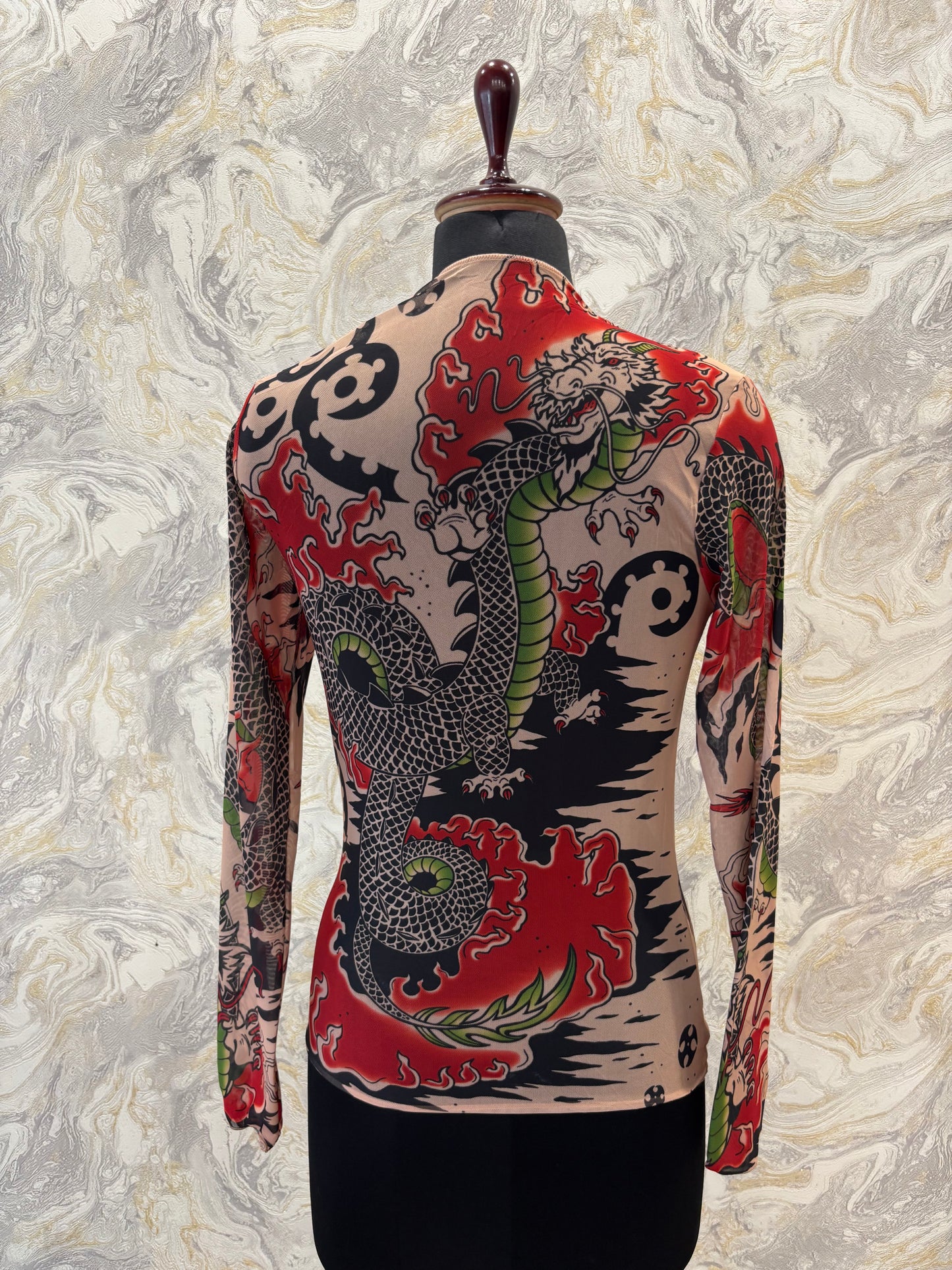 Fierce lion dragon top