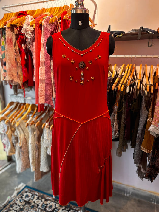 Red vintage dress