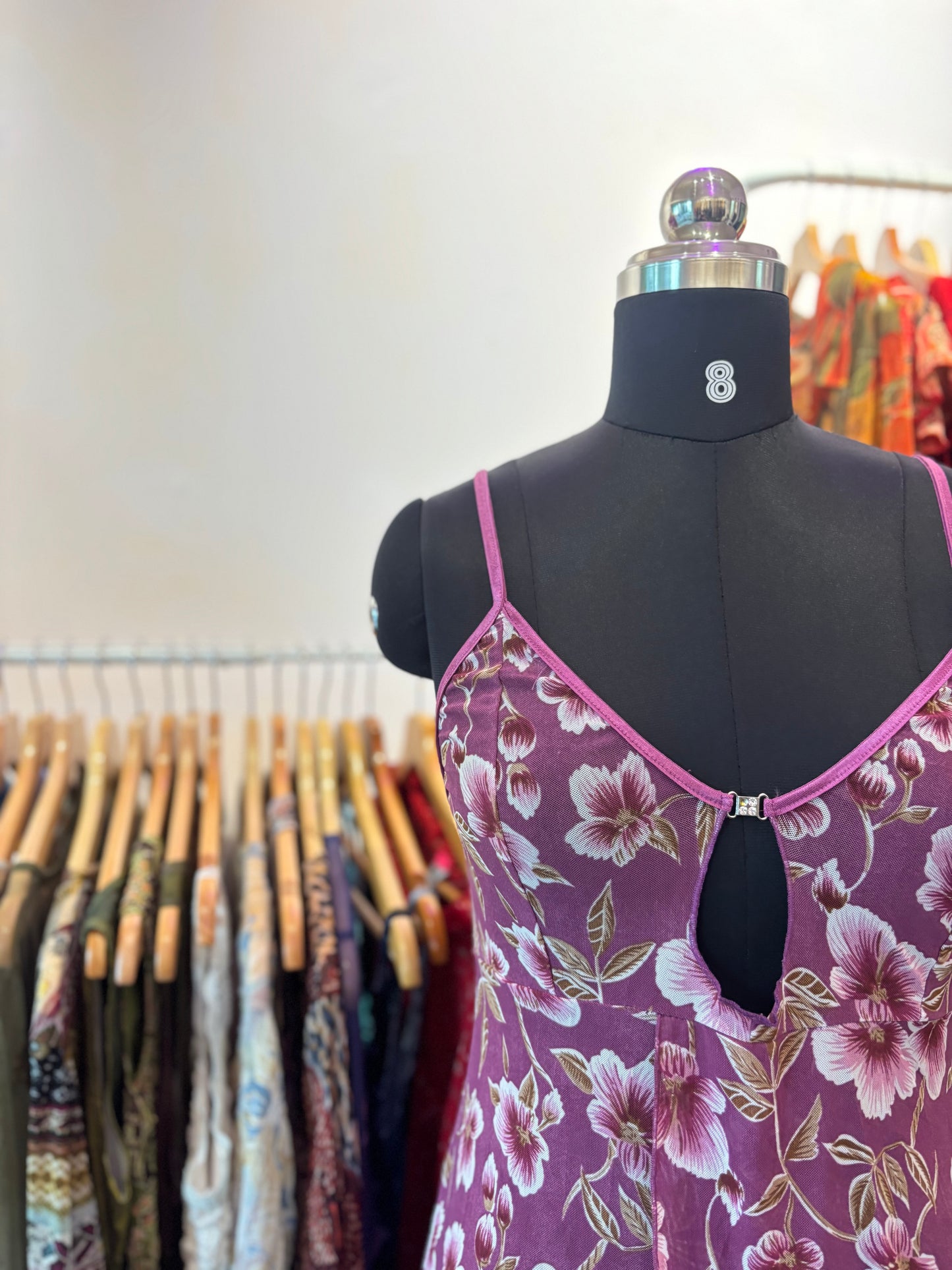Purple floral dress
