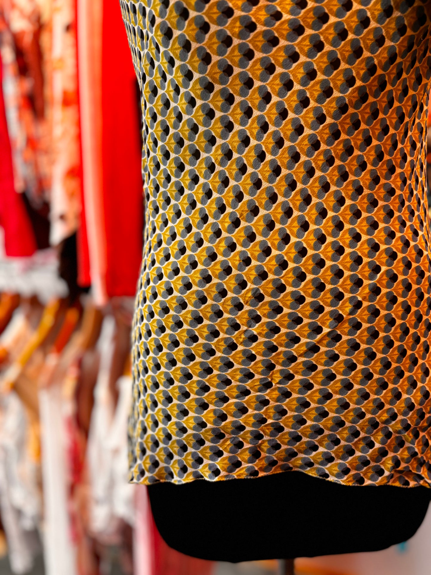 Indie print 100 percent silk top