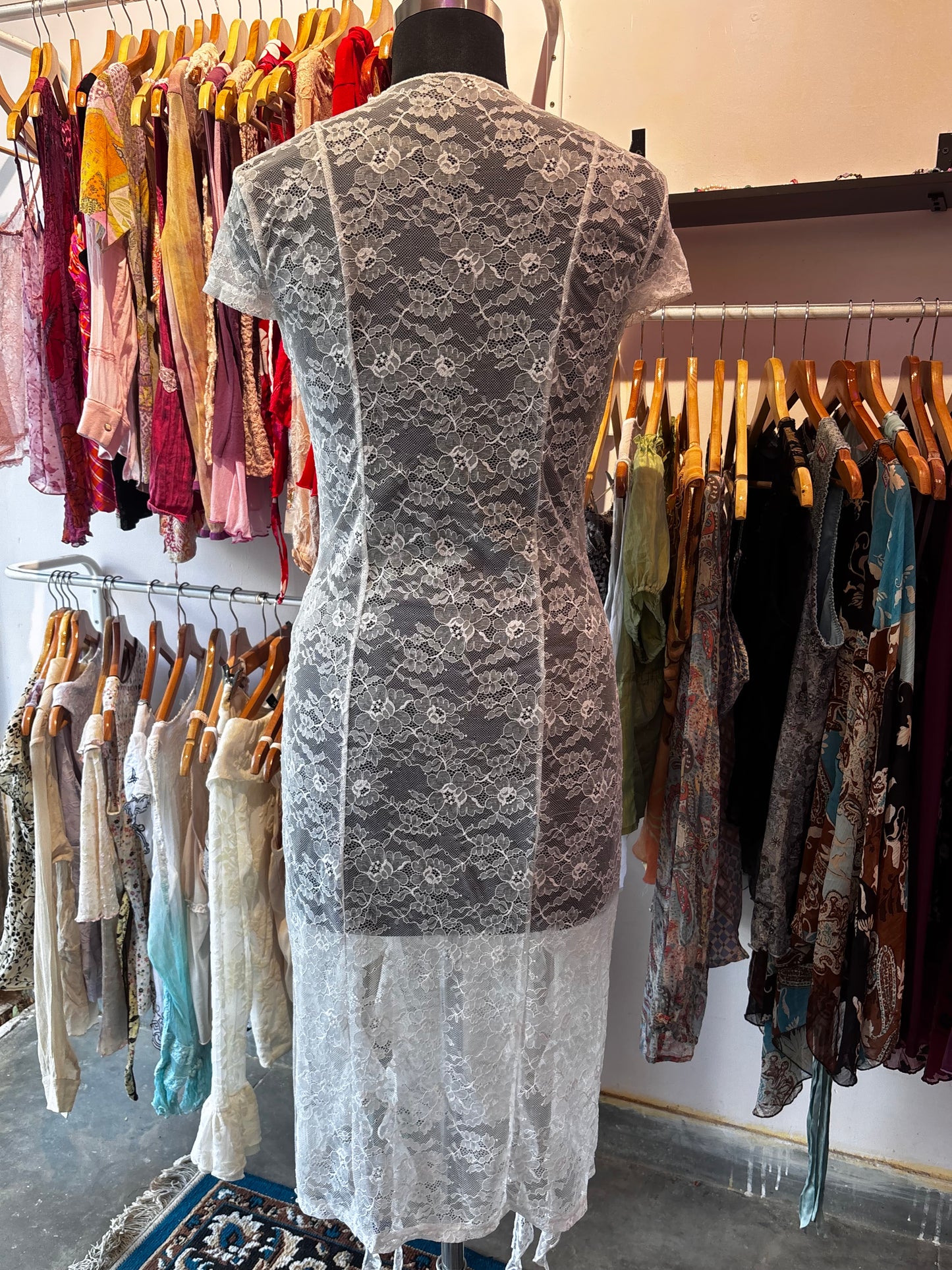 White lace dress