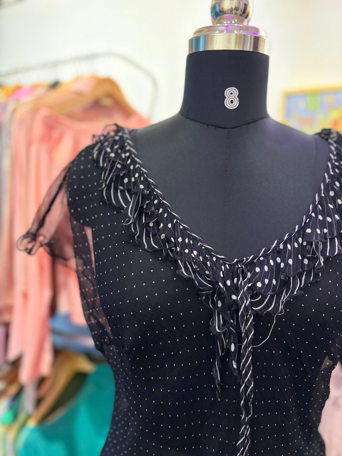 Polka 100 percent silk beauty