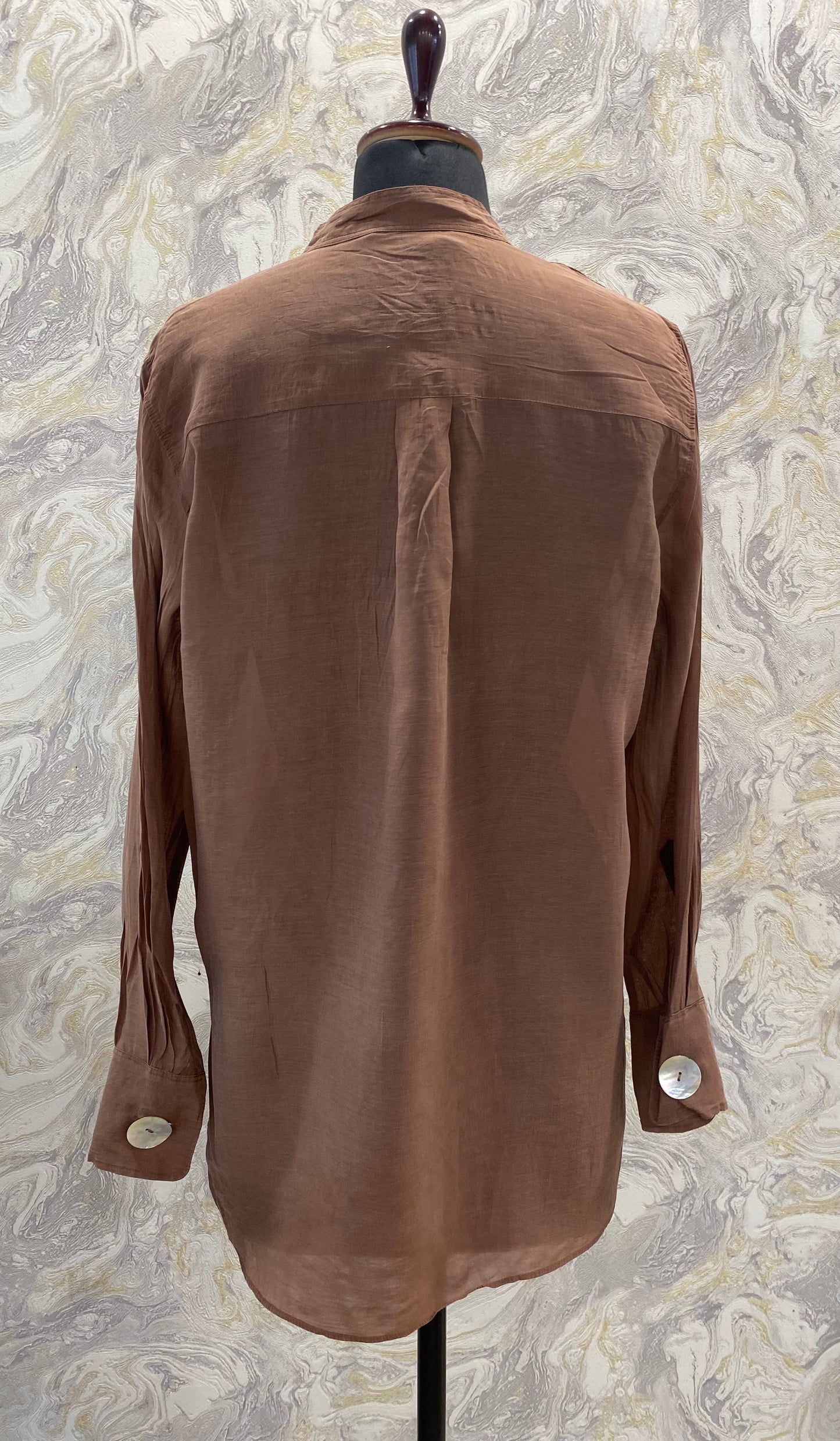 Brown linen top