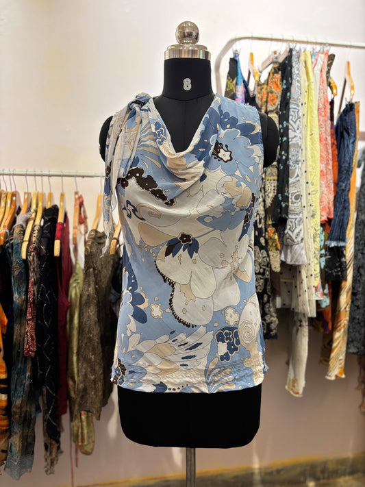 Ikigai top with attached scarf