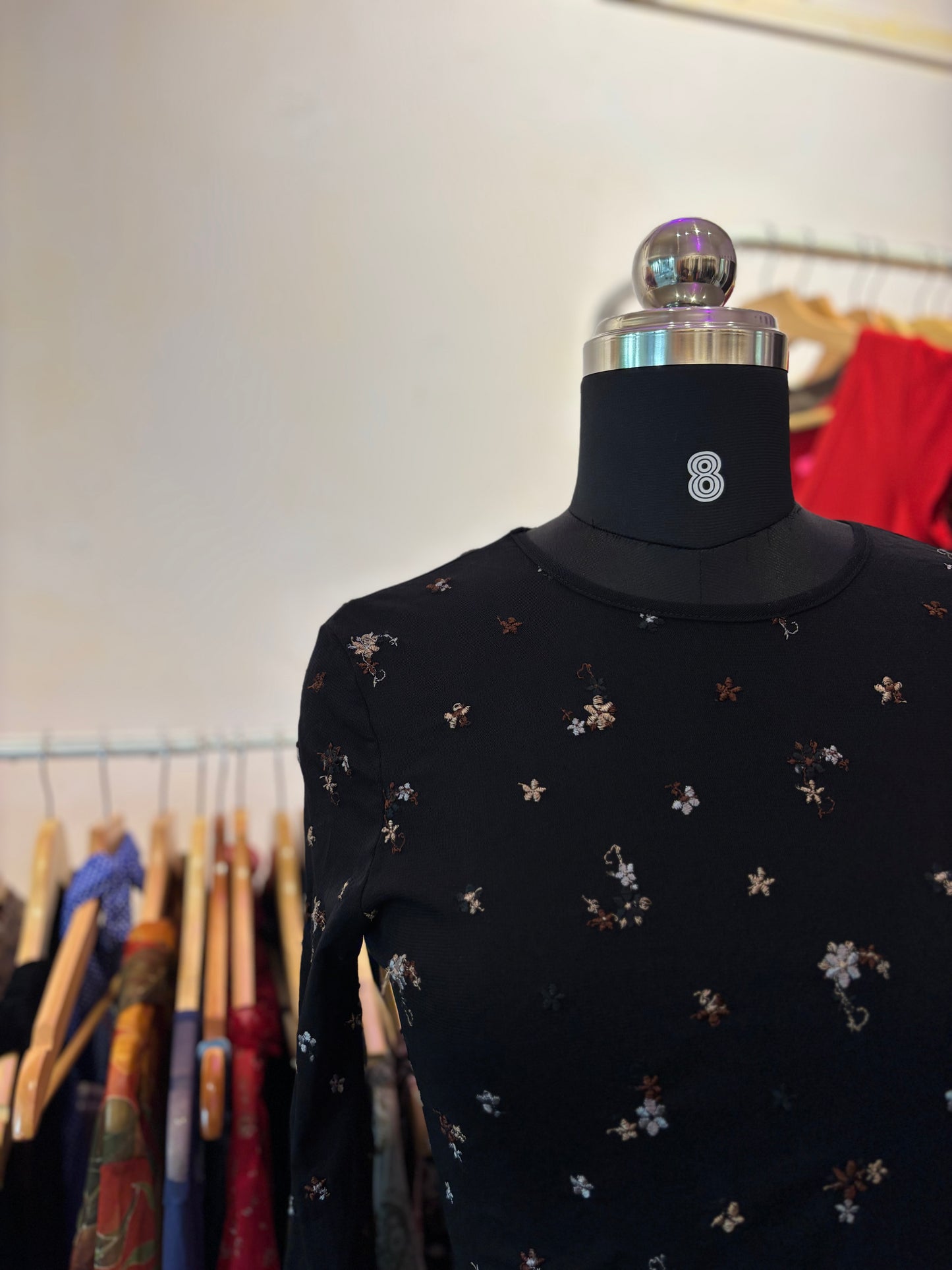 Vintage embroidered floral top