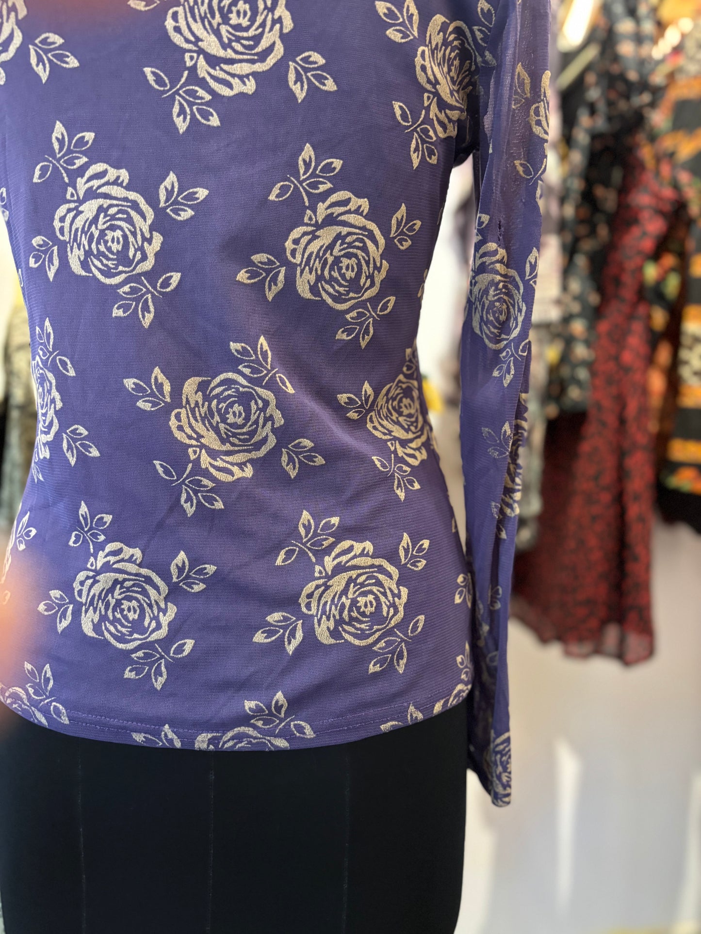 Purple rose top