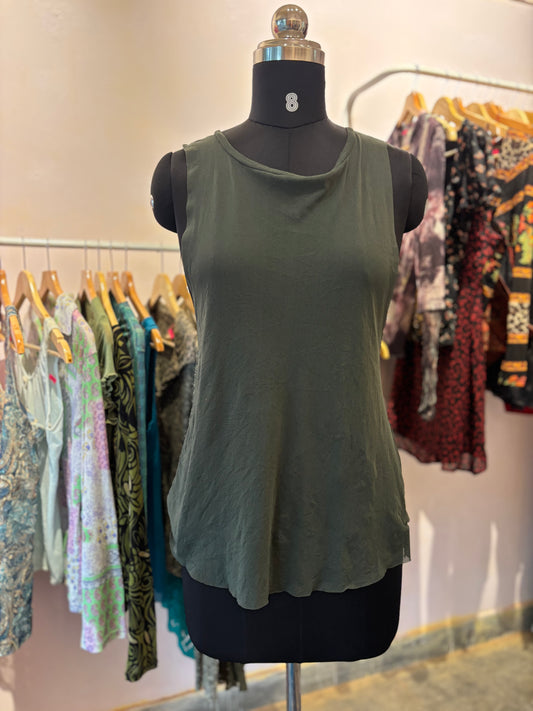 Olive street wear backcut top