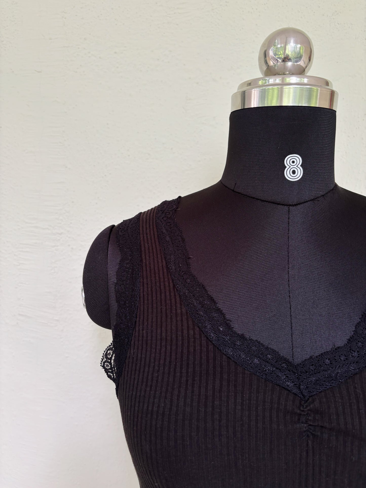 Timeless lacy neckline top