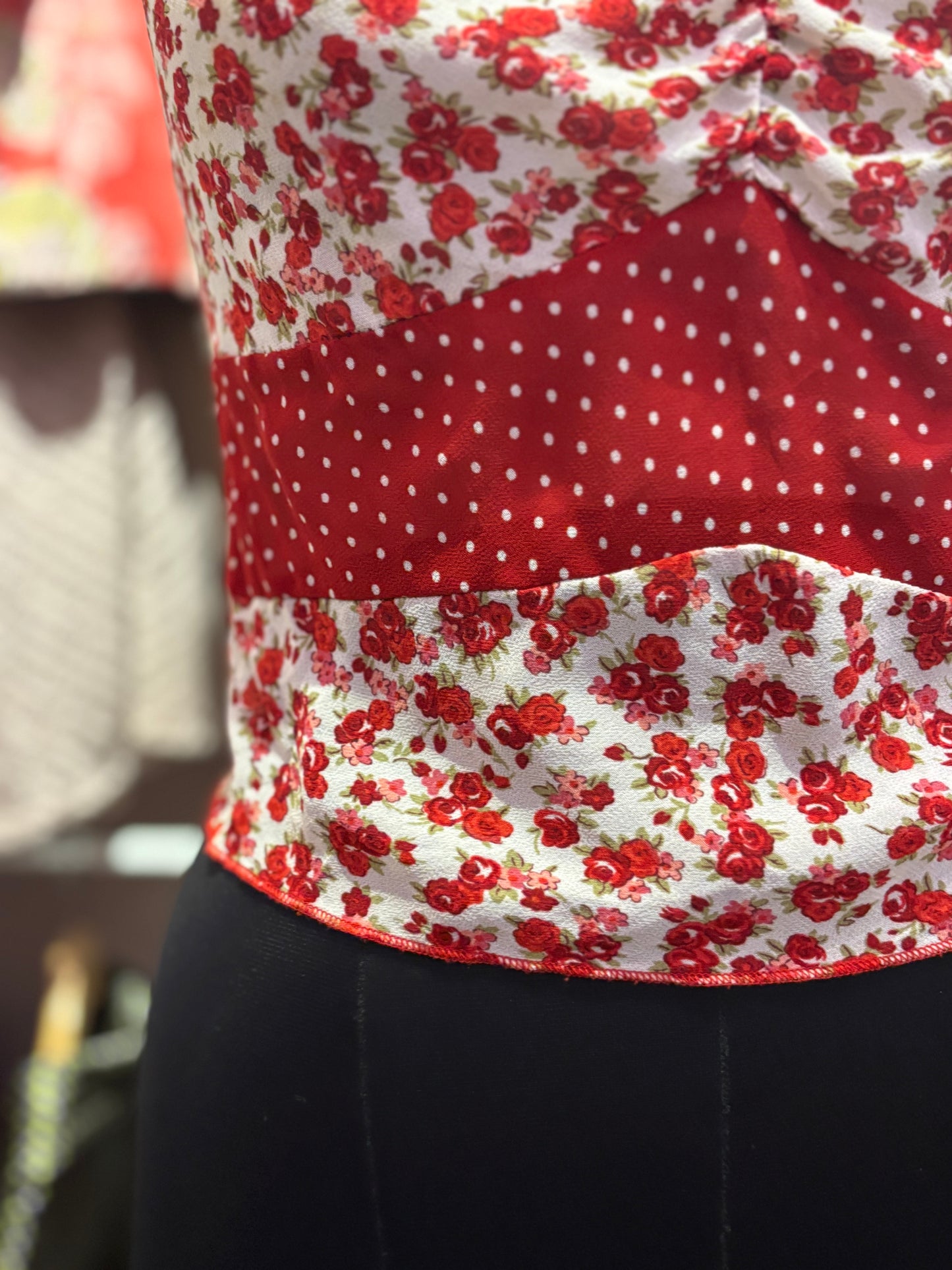 Polka floral top