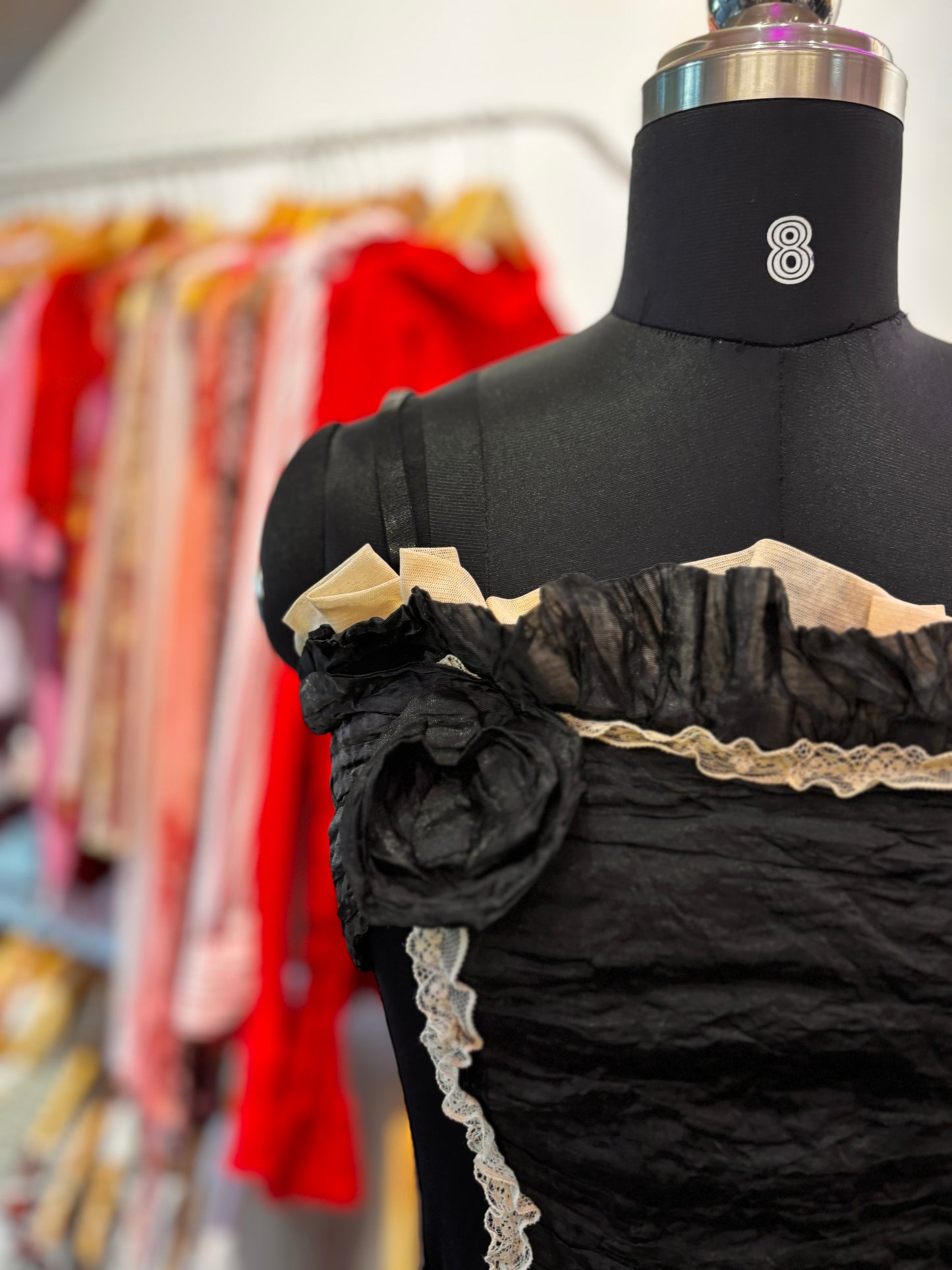 Vintage monochrome corset top