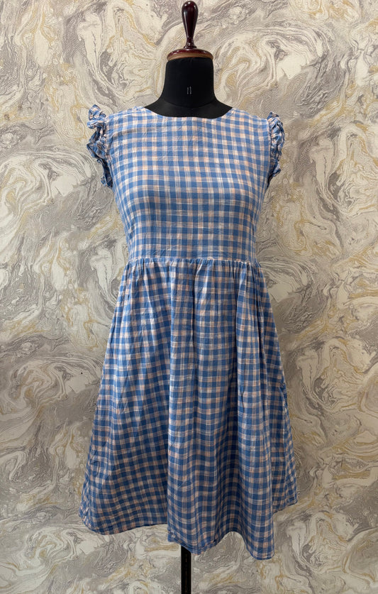 Retro criss cross back dress