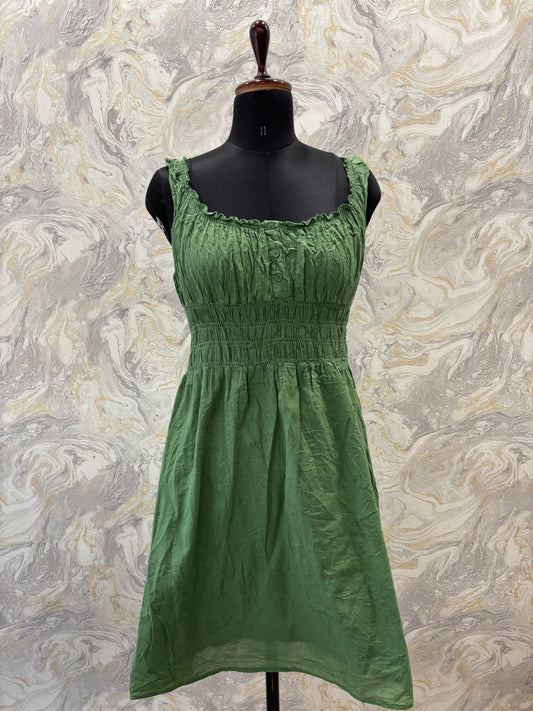 Green milkmaid dress