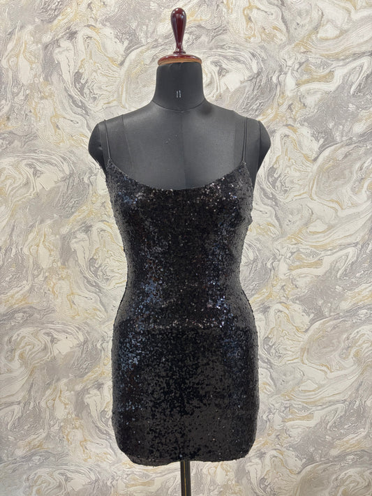 Iconic black sequins dress
