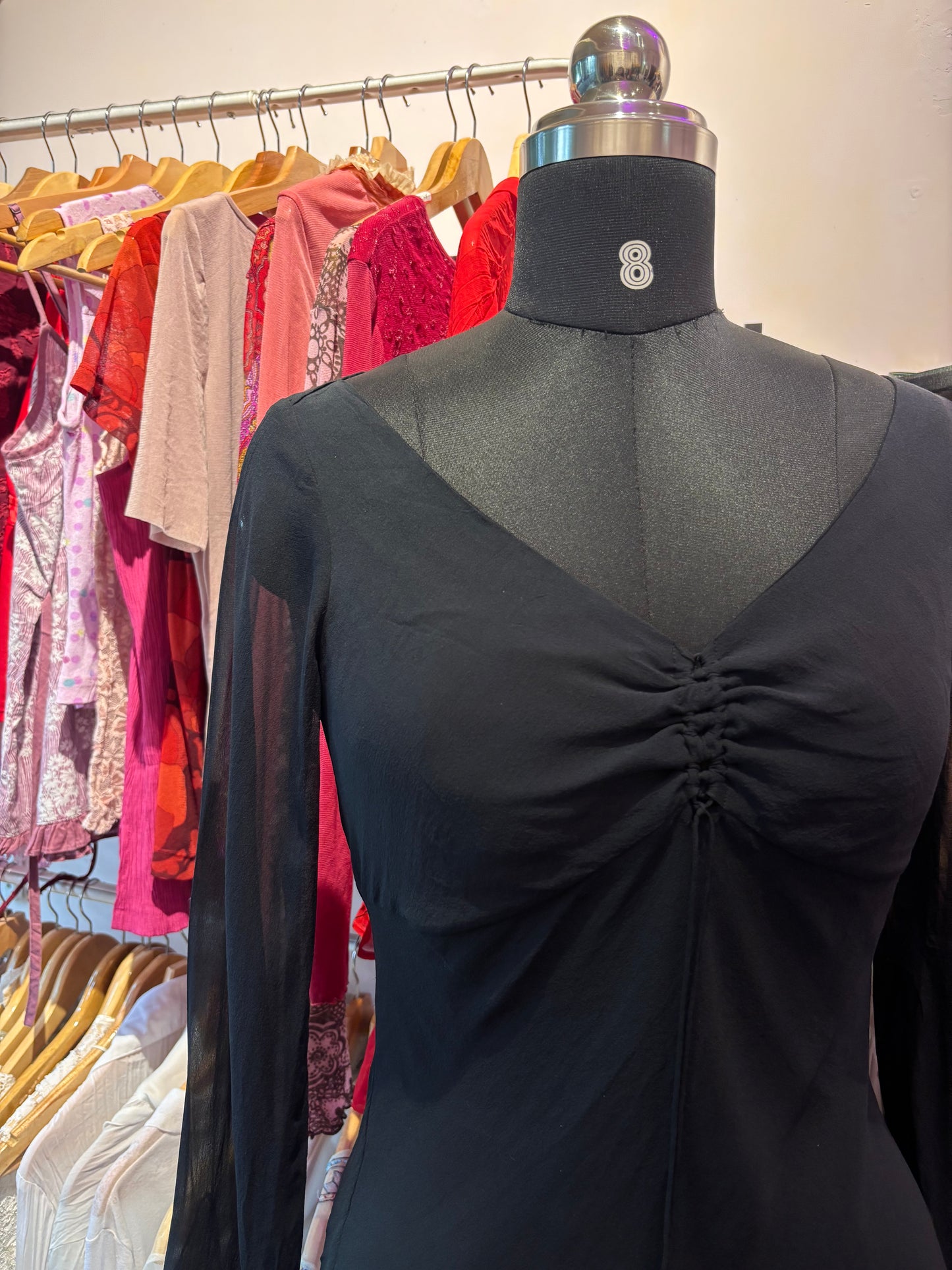 Timeless black 100 percent silk top