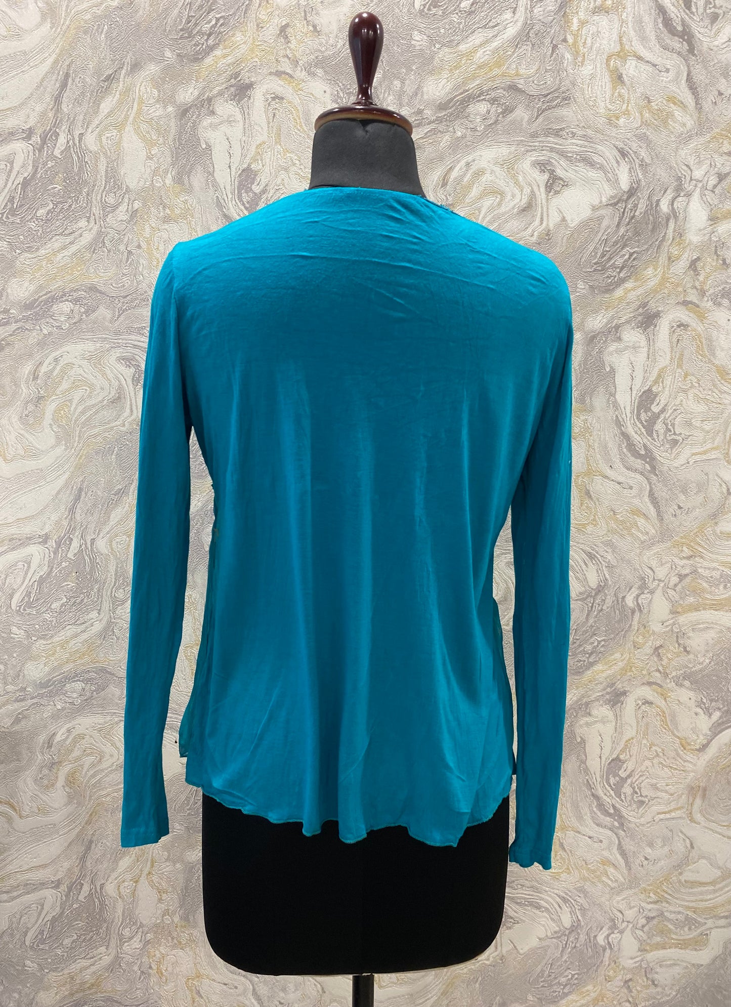 Emerald lacy neckline top