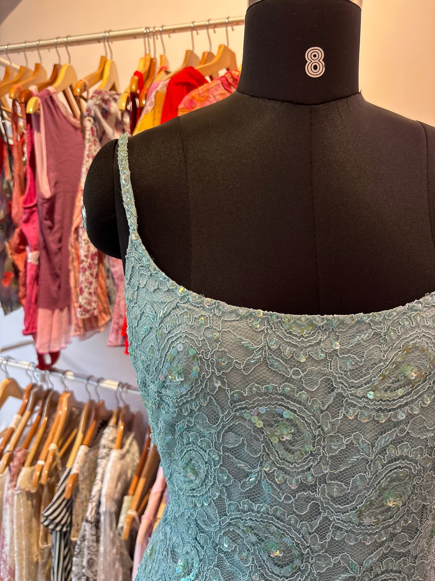 Vintage paisely sequins dress