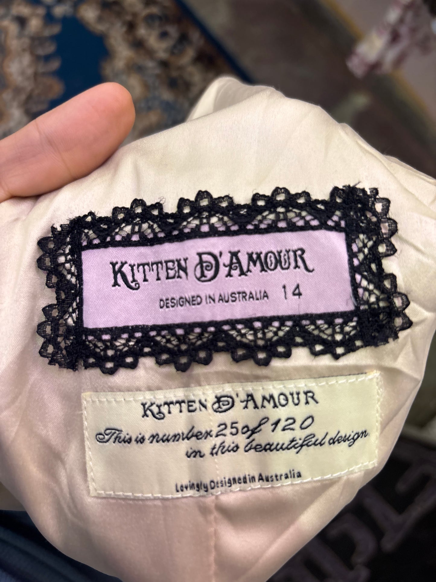 Kitten D’amour’s one of the kind corset