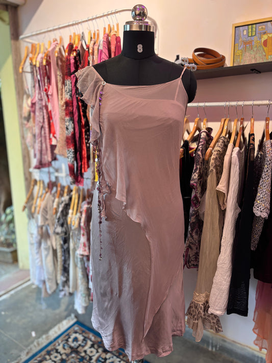 Vintage soft dusty mauve dress