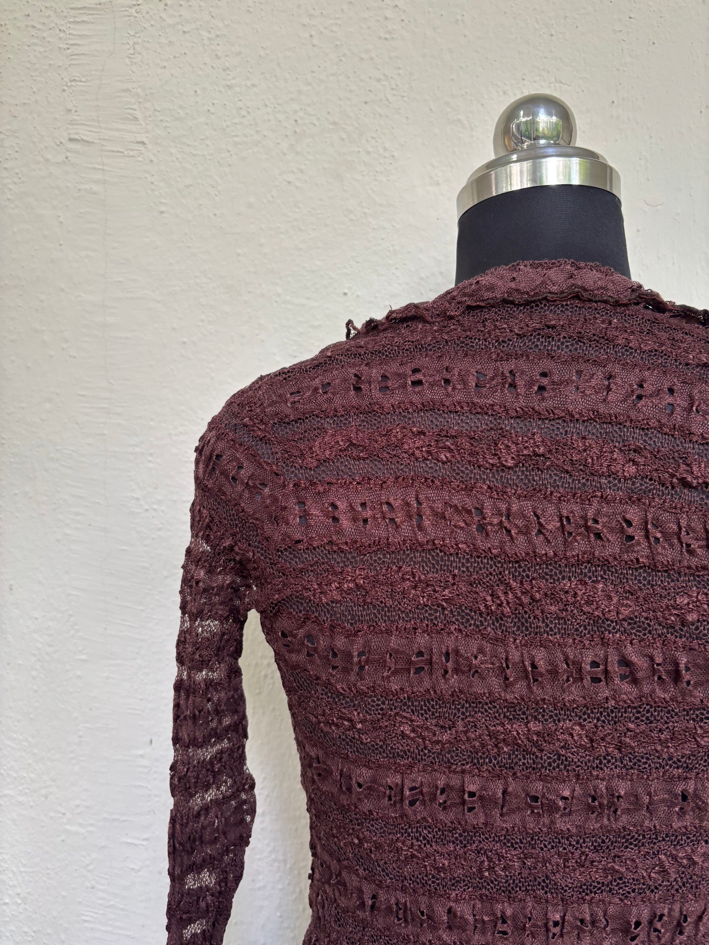 Butterfly patched crochet top