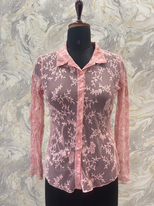 Pink lacy shirt