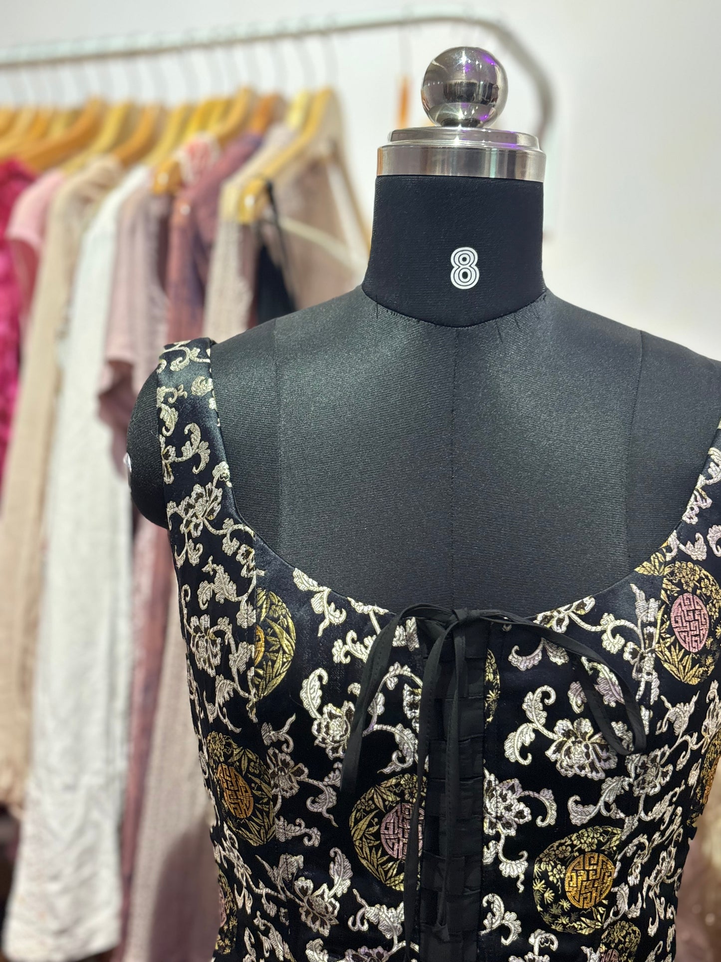 Timeless brocade corset