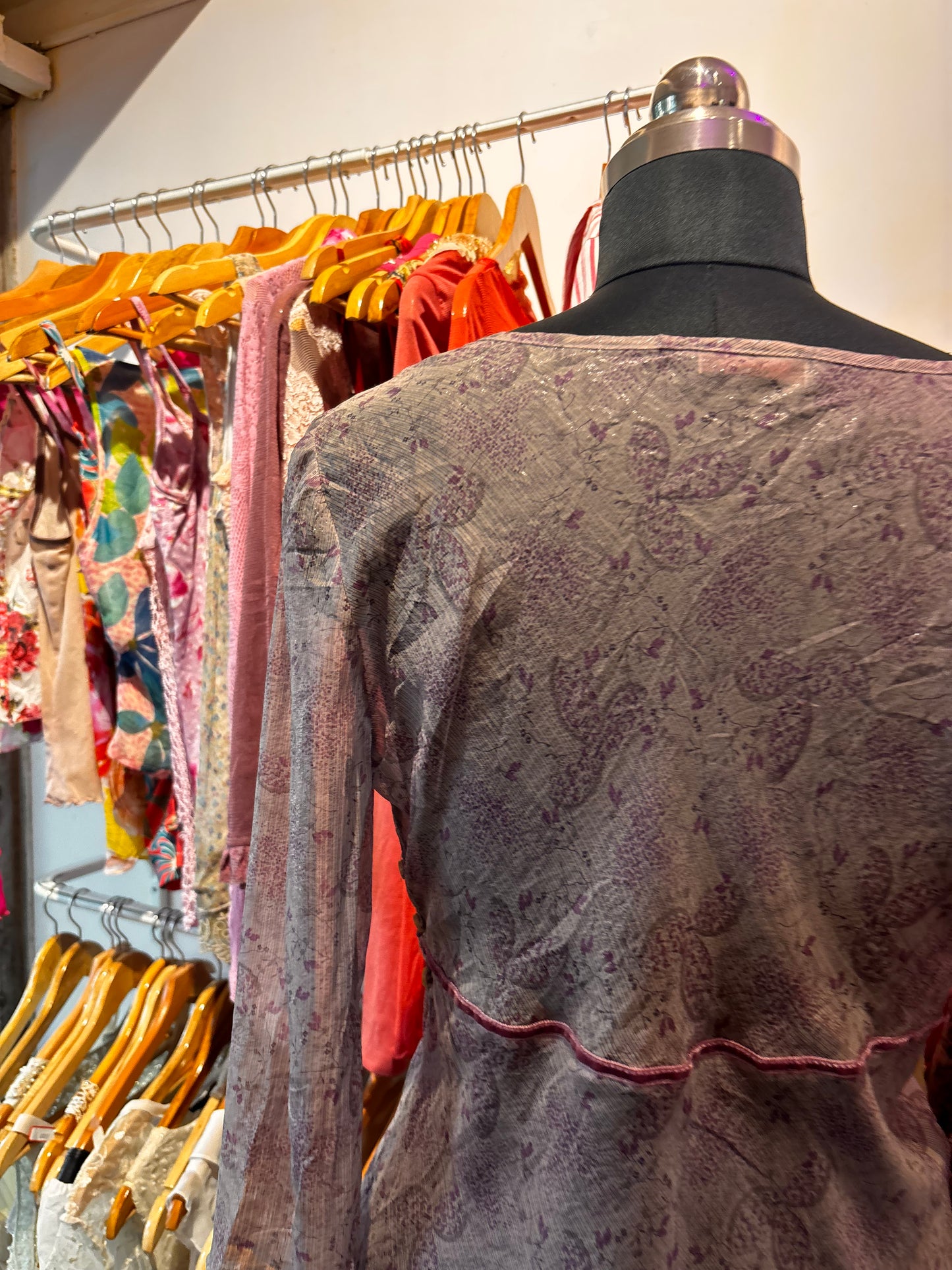 Lavender silk top