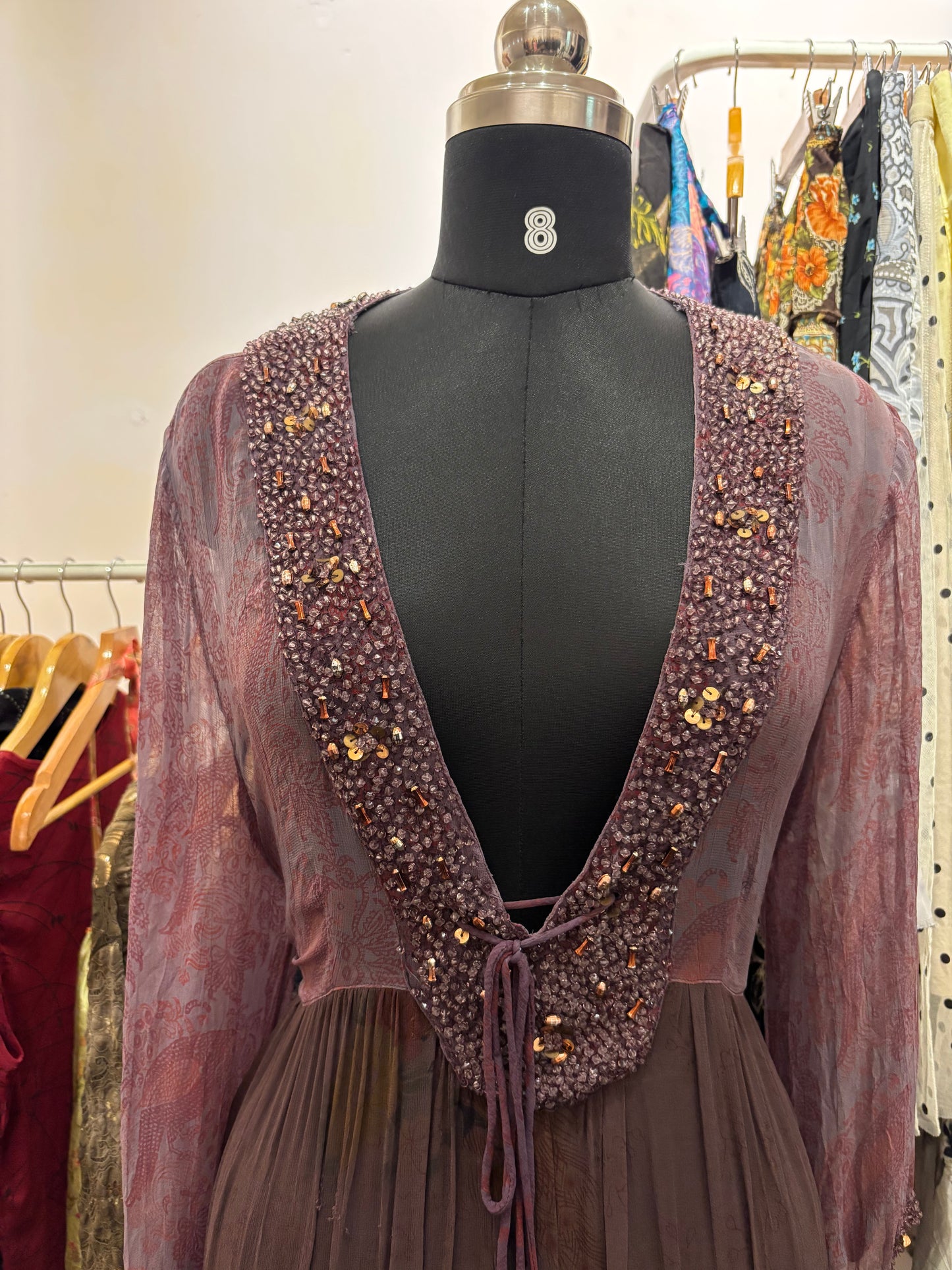 Gorgeous beaded neck dress