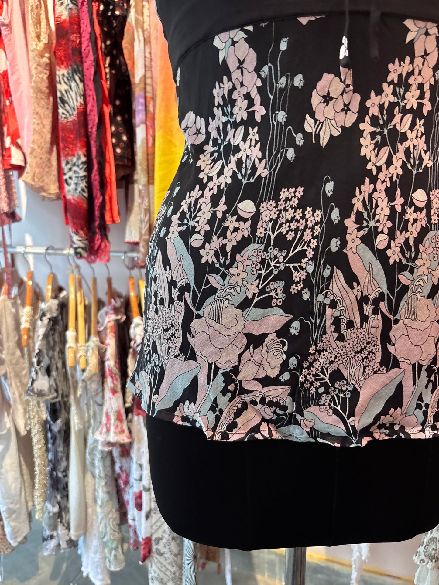100 percent silk floral top