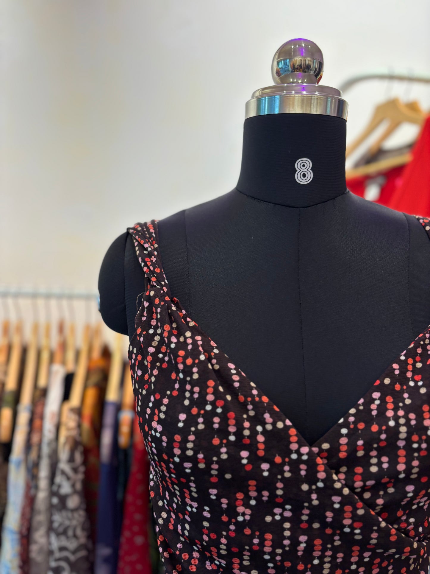 Brown ditsy top