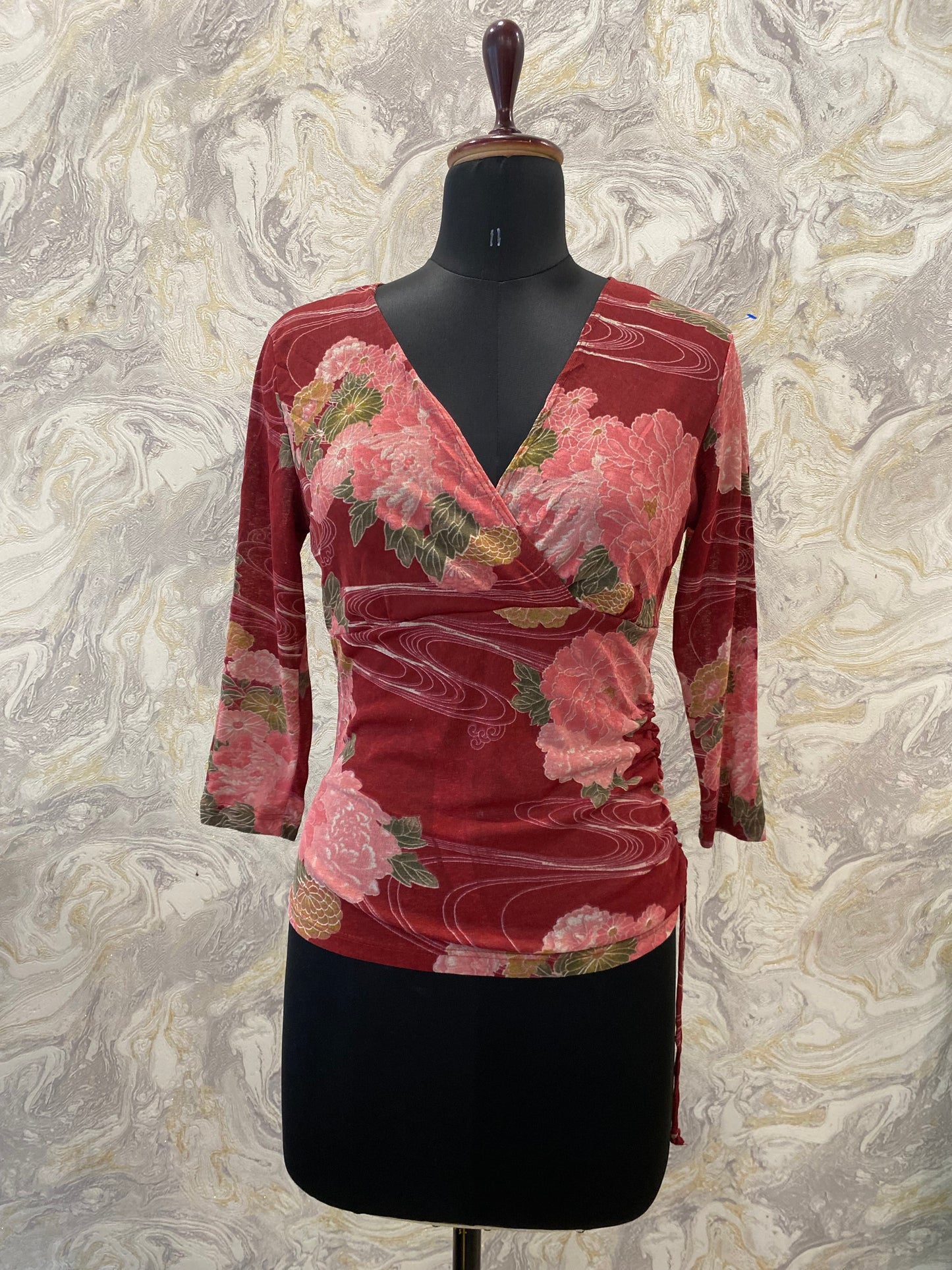 Vintage rose top with side strings