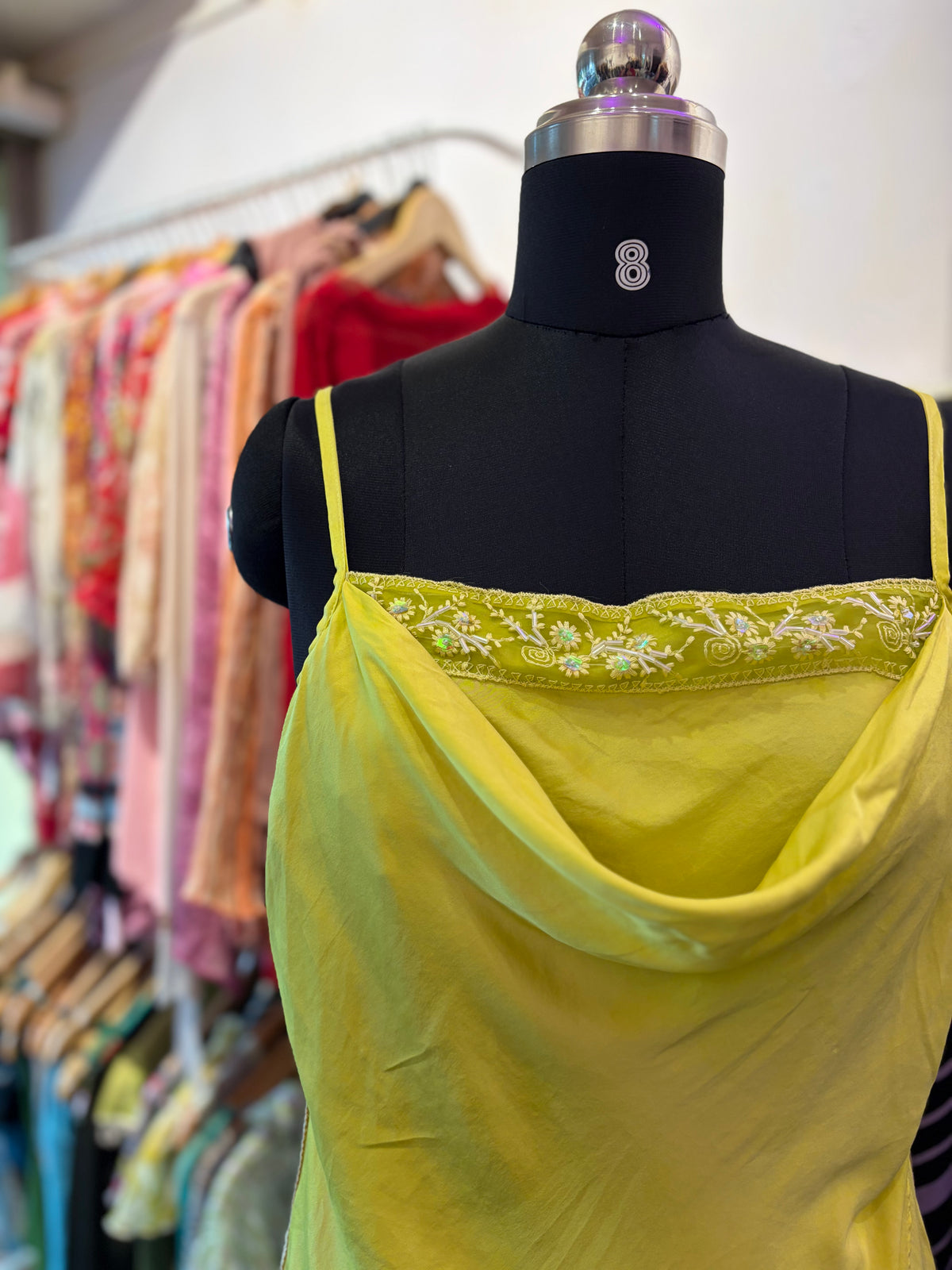 Lime lace fairycore top