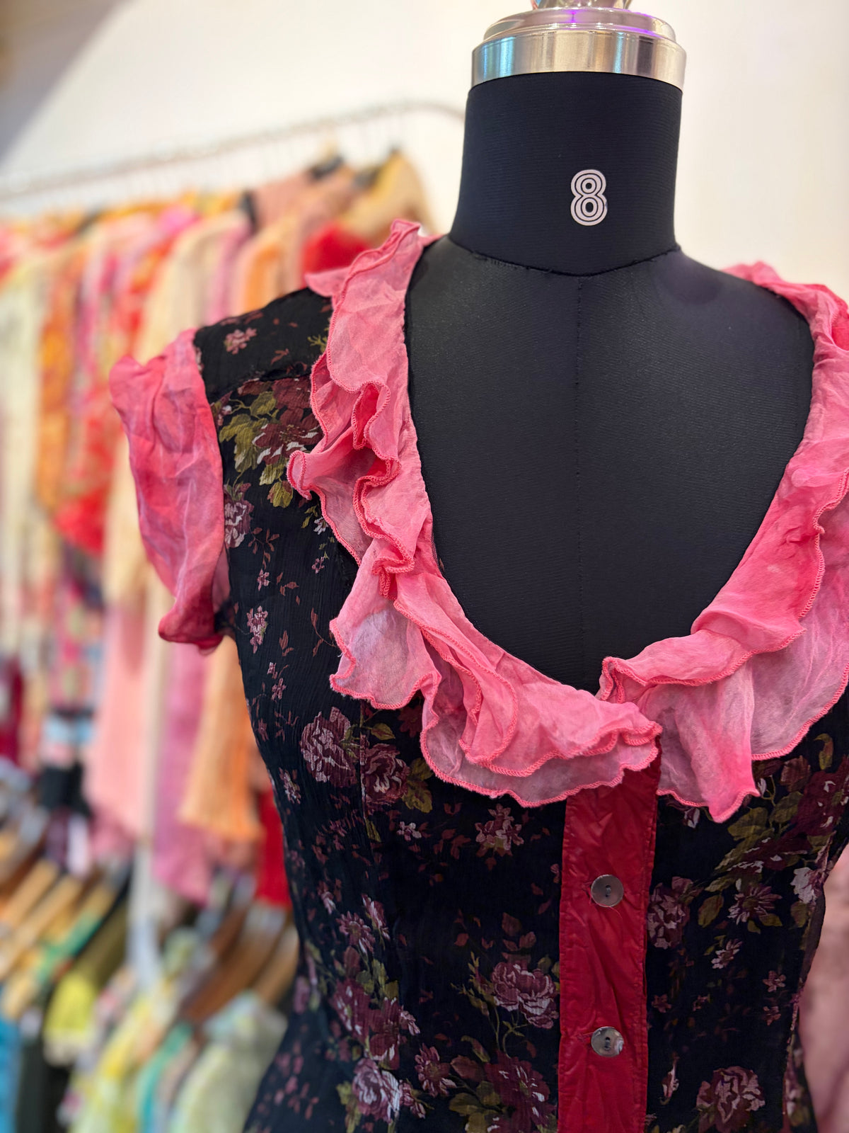 Floral silk top