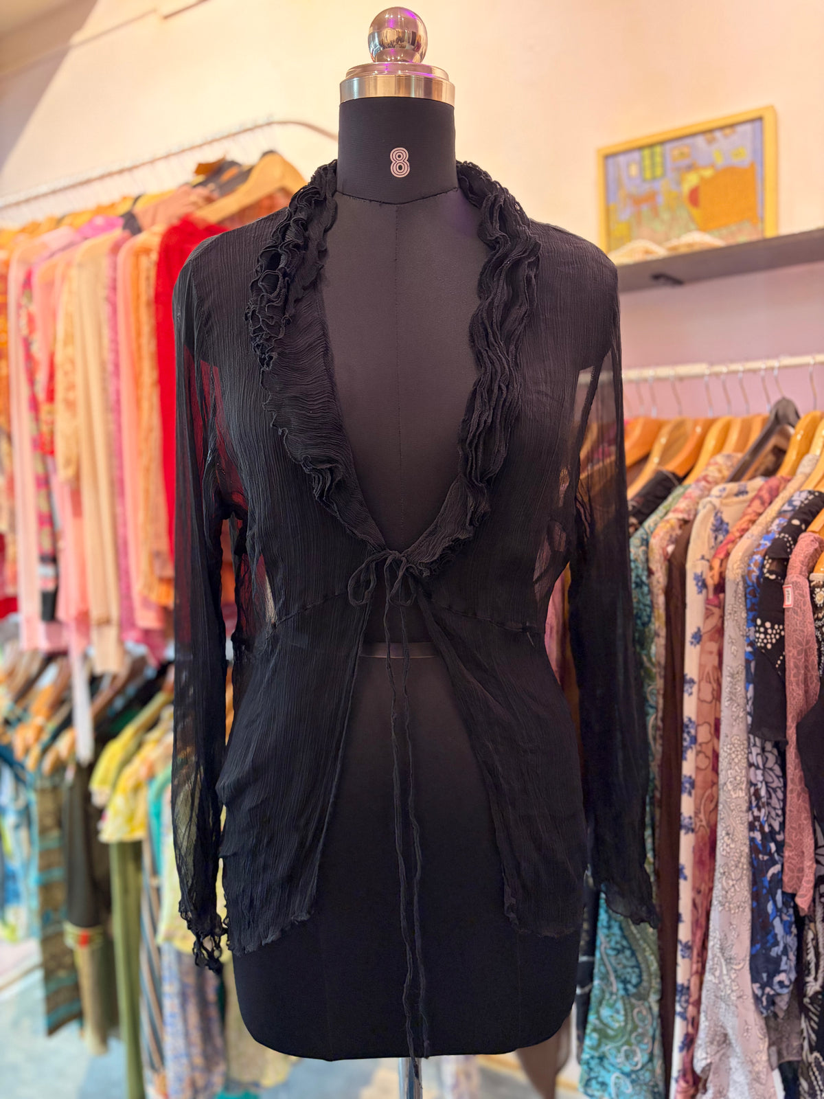 Elizabeth collar silk top