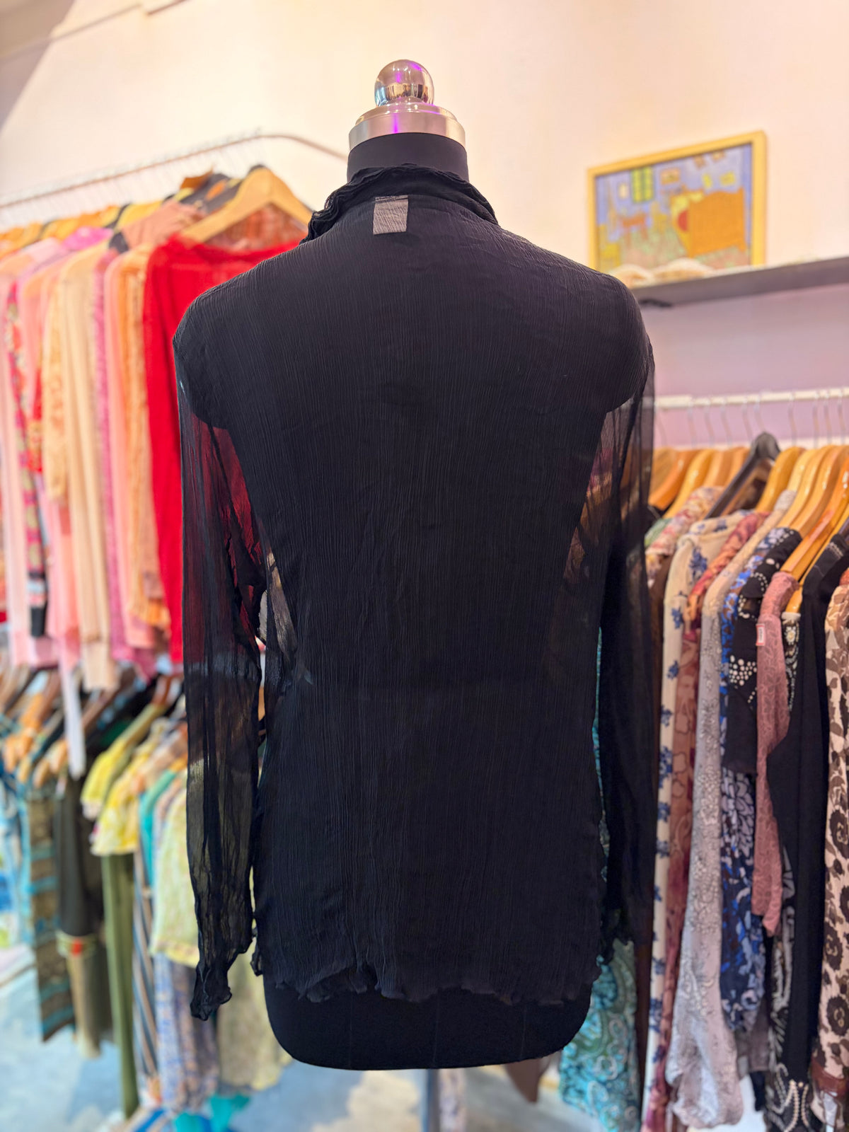 Elizabeth collar silk top