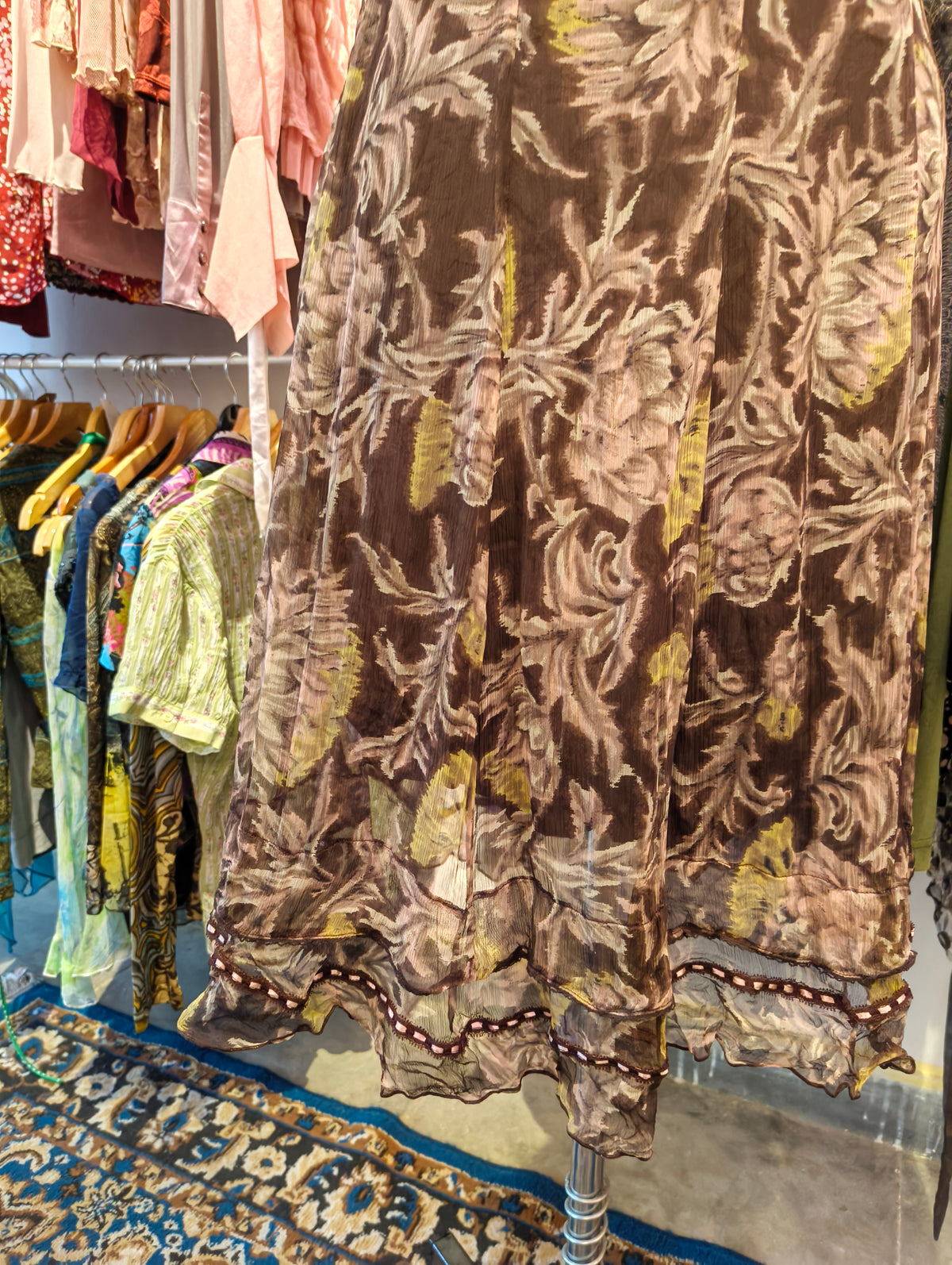 Fairy core floral 100 percent silk dress