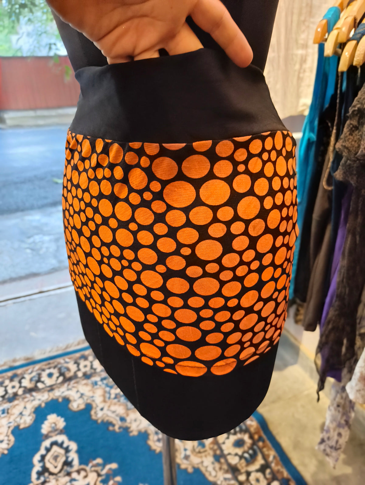 Polka top skirt set