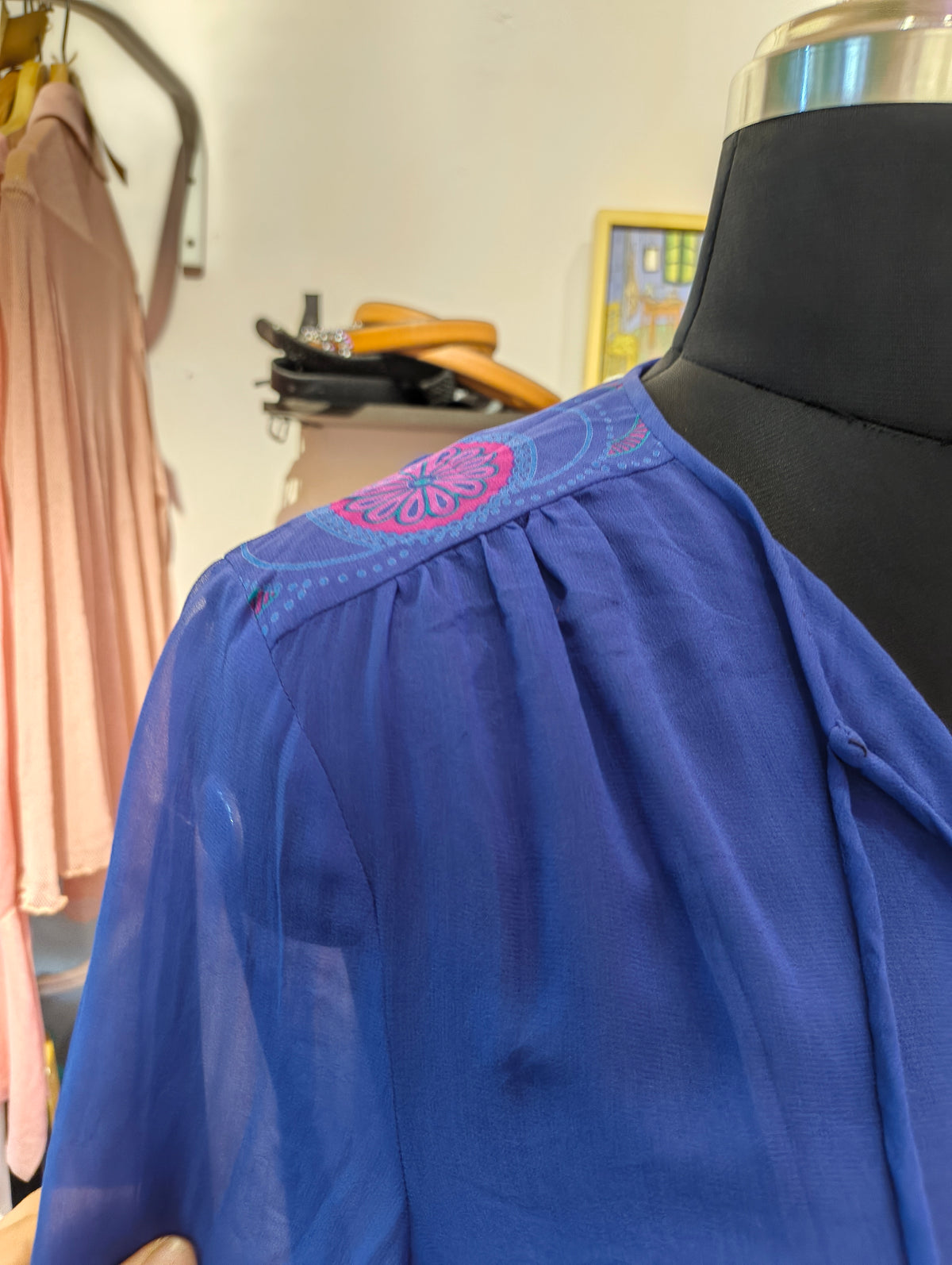 Purple silk top