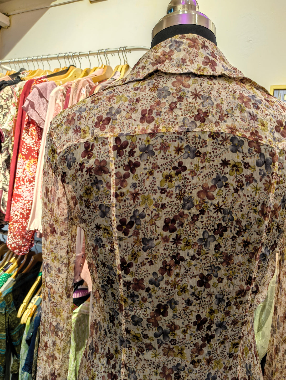 Vintage floral silk shirt
