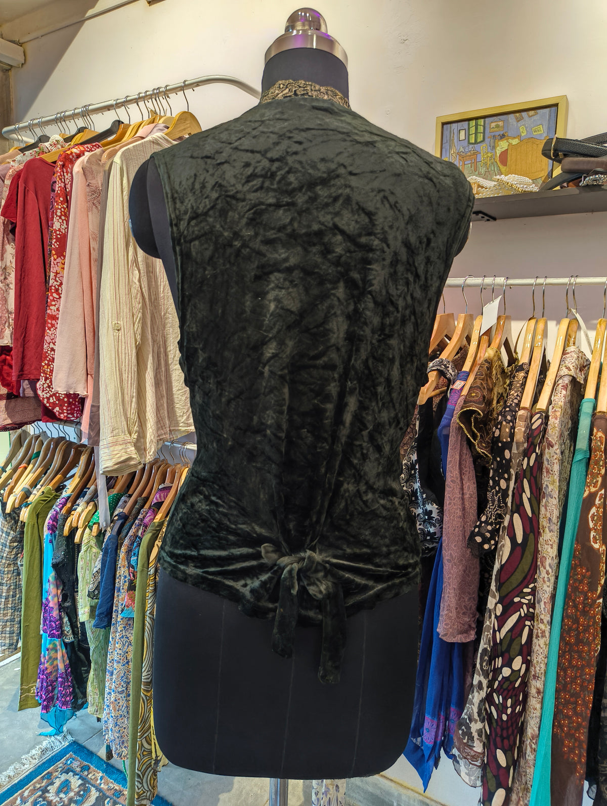 Rare find! Velvet rose vest