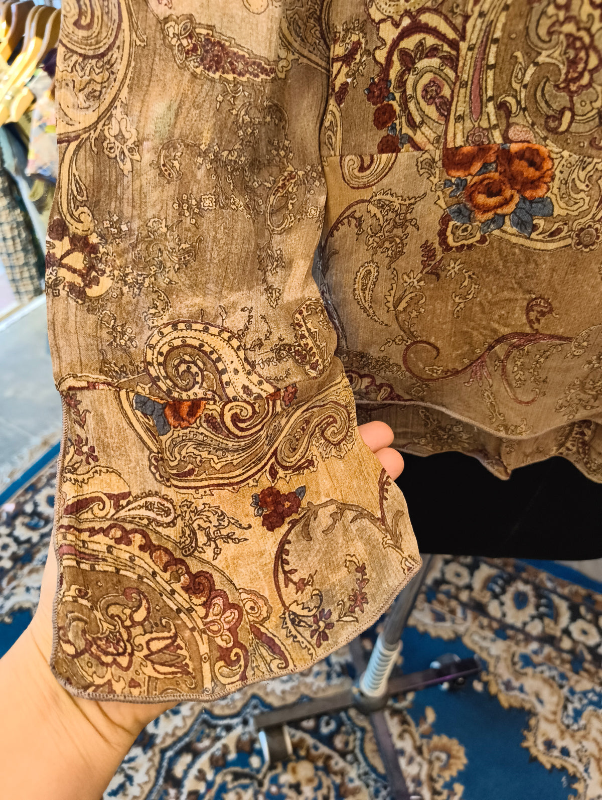 Paisley baroque top