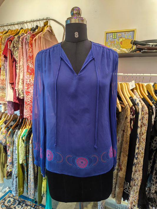 Purple silk top